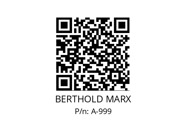   BERTHOLD MARX A-999