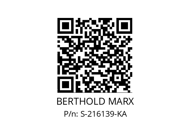   BERTHOLD MARX S-216139-KA