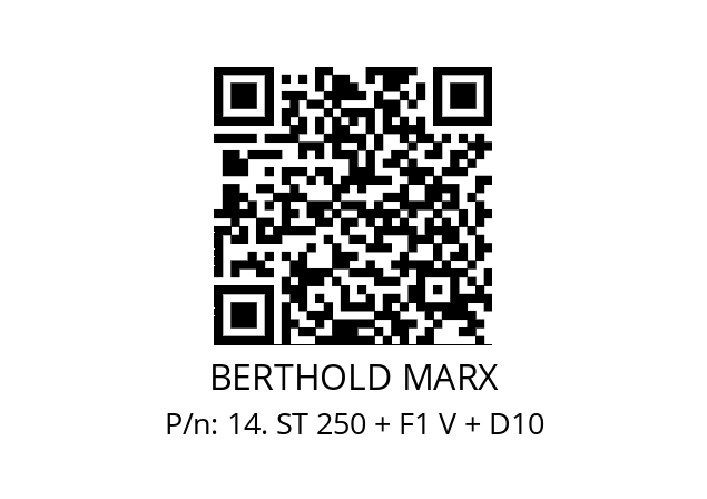   BERTHOLD MARX 14. ST 250 + F1 V + D10