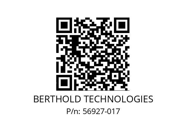   BERTHOLD TECHNOLOGIES 56927-017