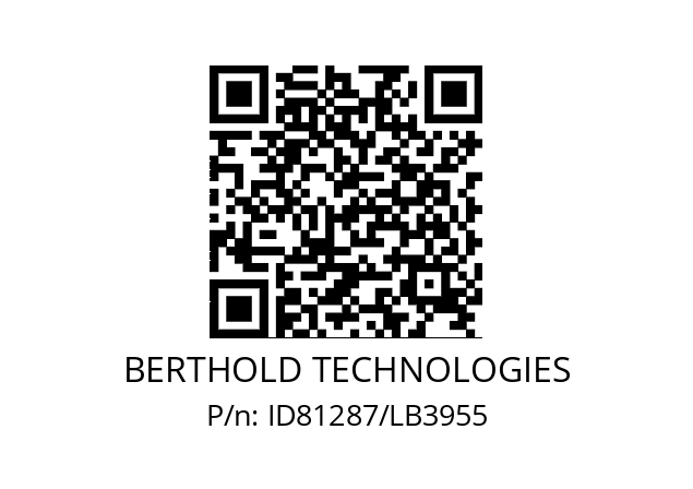   BERTHOLD TECHNOLOGIES ID81287/LB3955