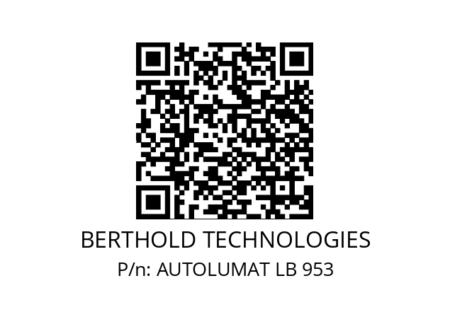   BERTHOLD TECHNOLOGIES AUTOLUMAT LB 953