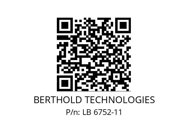   BERTHOLD TECHNOLOGIES LB 6752-11