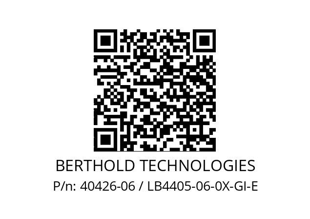   BERTHOLD TECHNOLOGIES 40426-06 / LB4405-06-0X-GI-E