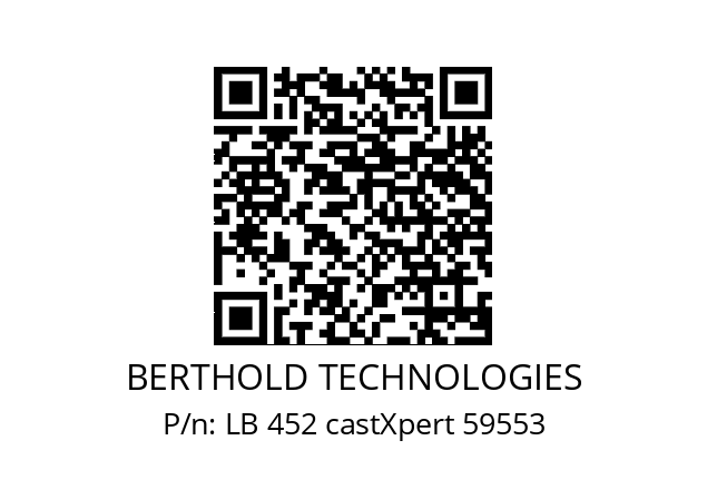   BERTHOLD TECHNOLOGIES LB 452 castXpert 59553