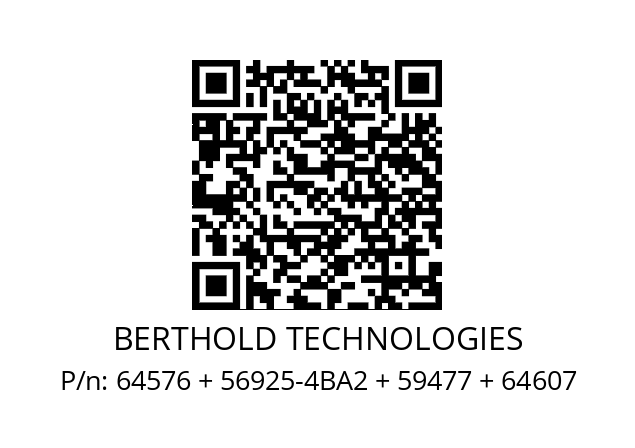   BERTHOLD TECHNOLOGIES 64576 + 56925-4BA2 + 59477 + 64607