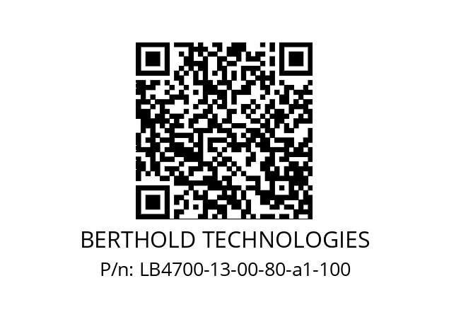   BERTHOLD TECHNOLOGIES LB4700-13-00-80-a1-100