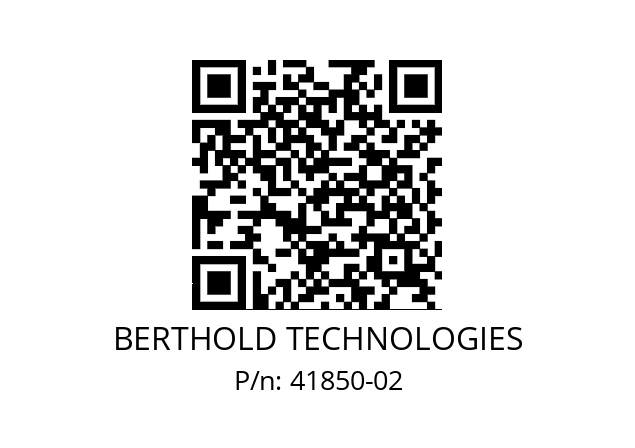   BERTHOLD TECHNOLOGIES 41850-02