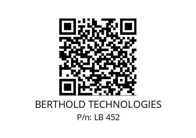   BERTHOLD TECHNOLOGIES LB 452