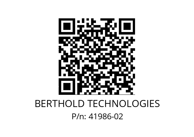   BERTHOLD TECHNOLOGIES 41986-02