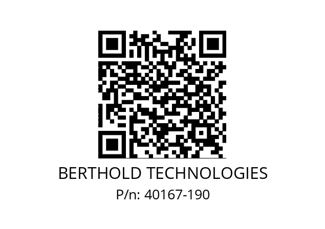   BERTHOLD TECHNOLOGIES 40167-190