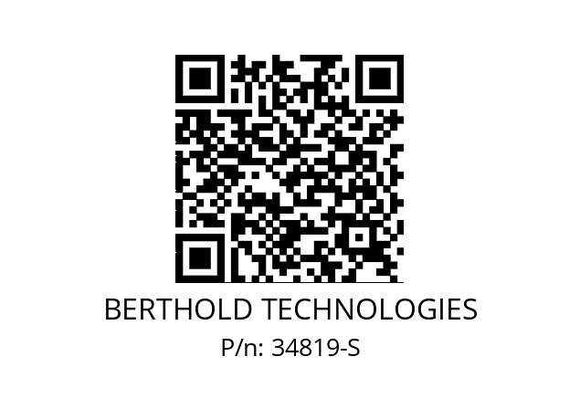   BERTHOLD TECHNOLOGIES 34819-S