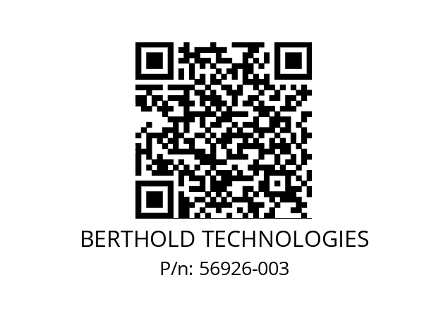   BERTHOLD TECHNOLOGIES 56926-003