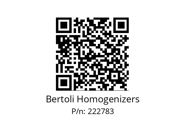   Bertoli Homogenizers 222783