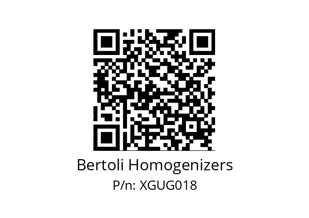   Bertoli Homogenizers XGUG018