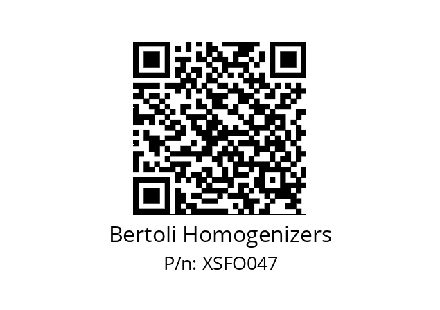   Bertoli Homogenizers XSFO047