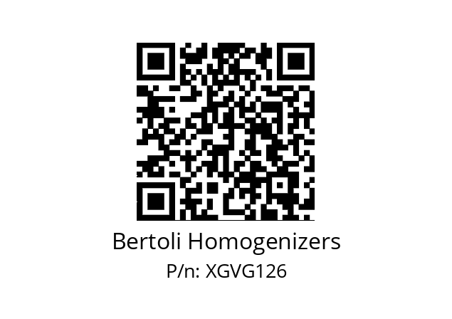   Bertoli Homogenizers XGVG126