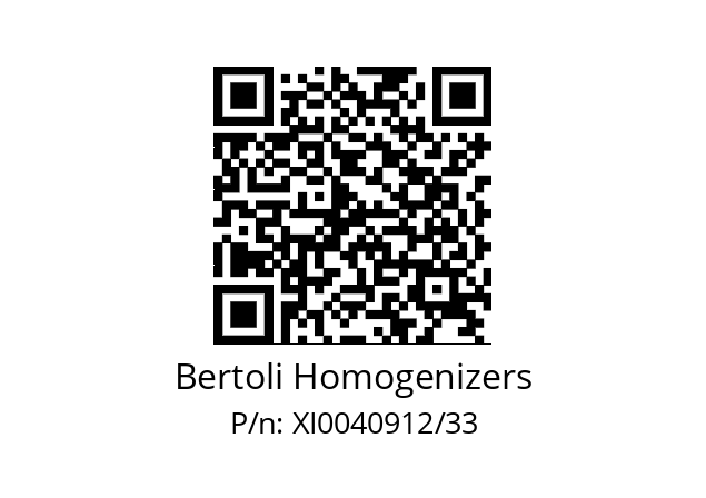   Bertoli Homogenizers XI0040912/33