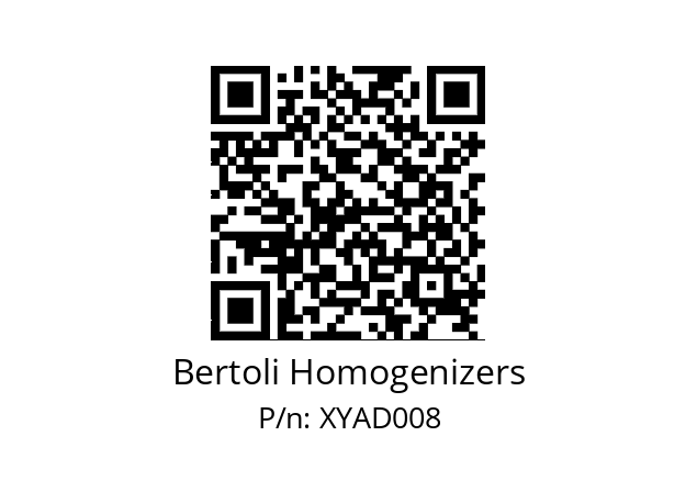   Bertoli Homogenizers XYAD008