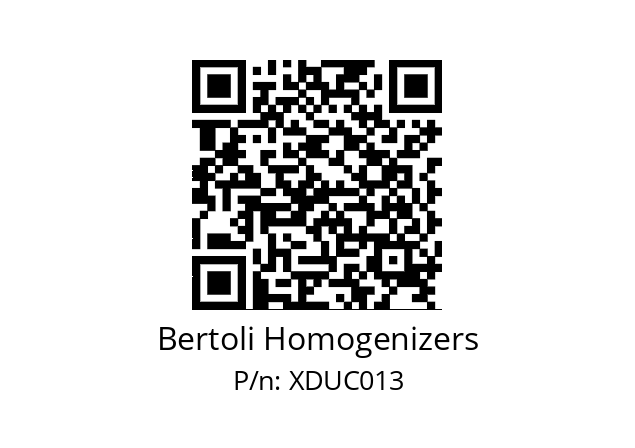   Bertoli Homogenizers XDUC013