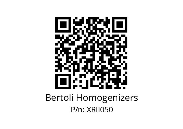   Bertoli Homogenizers XRII050