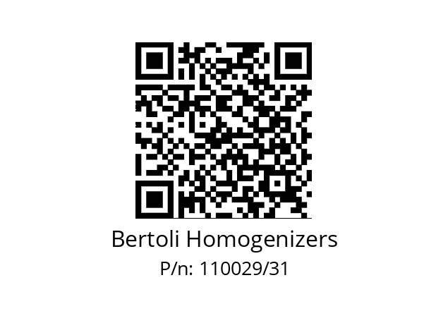   Bertoli Homogenizers 110029/31