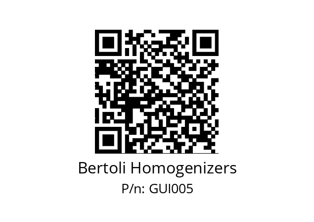   Bertoli Homogenizers GUI005