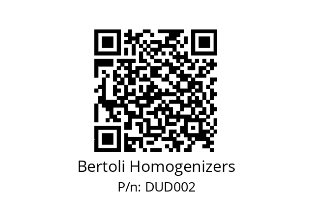   Bertoli Homogenizers DUD002