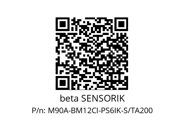   beta SENSORIK M90A-BM12CI-PS6IK-S/TA200