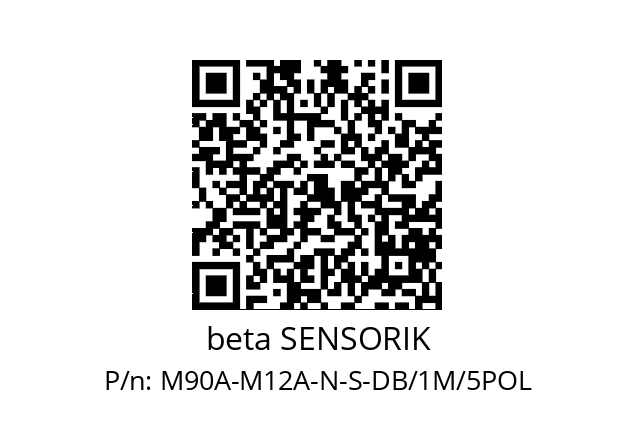   beta SENSORIK M90A-M12A-N-S-DB/1M/5POL