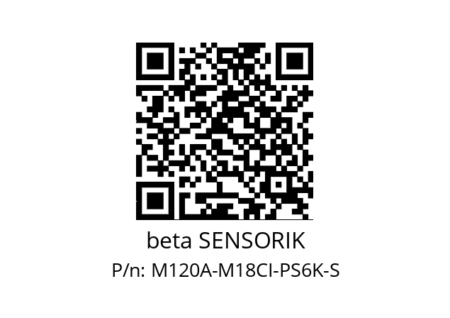   beta SENSORIK M120A-M18CI-PS6K-S