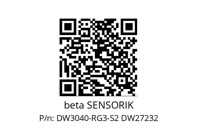   beta SENSORIK DW3040-RG3-S2 DW27232