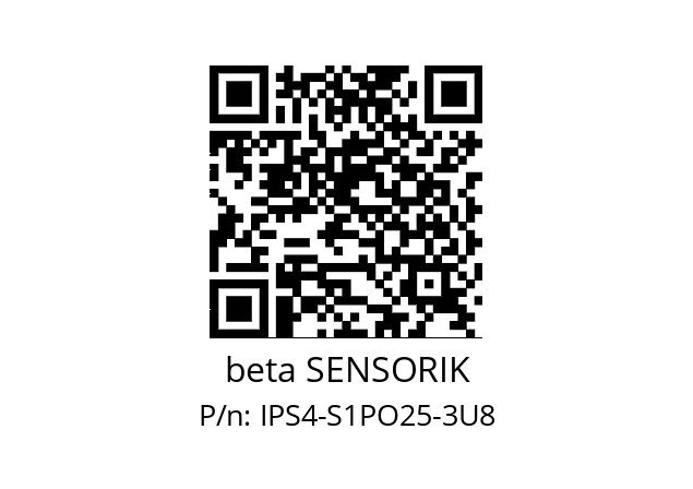   beta SENSORIK IPS4-S1PO25-3U8