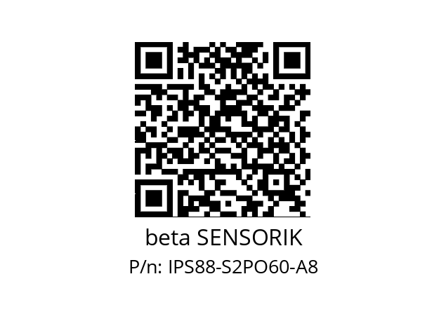   beta SENSORIK IPS88-S2PO60-A8