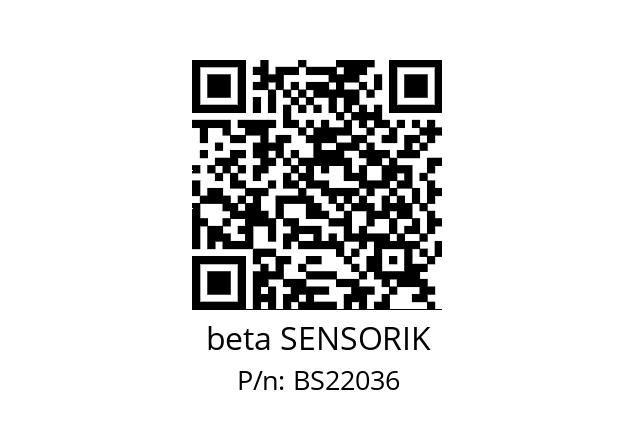   beta SENSORIK BS22036