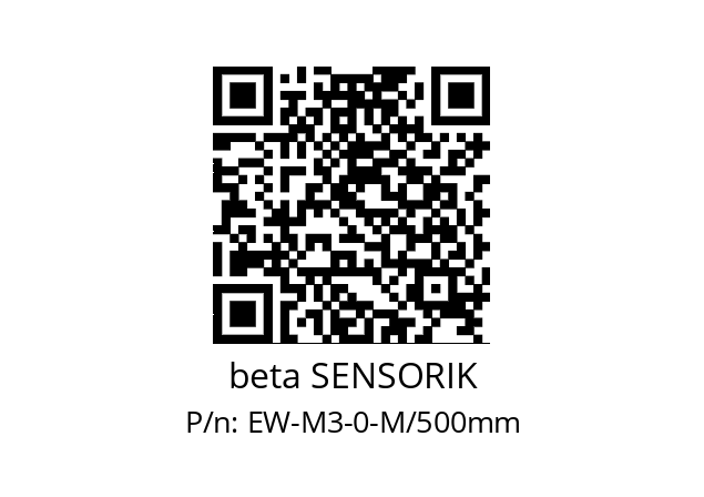   beta SENSORIK EW-M3-0-M/500mm