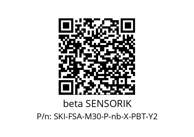   beta SENSORIK SKI-FSA-M30-P-nb-X-PBT-Y2