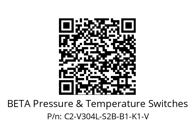   BETA Pressure & Temperature Switches C2-V304L-S2B-B1-K1-V