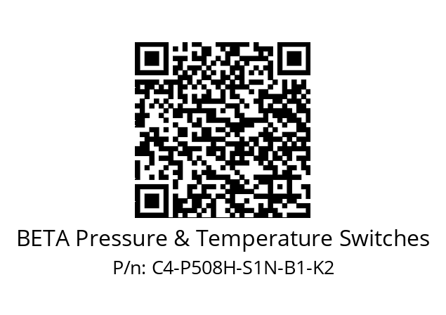   BETA Pressure & Temperature Switches C4-P508H-S1N-B1-K2