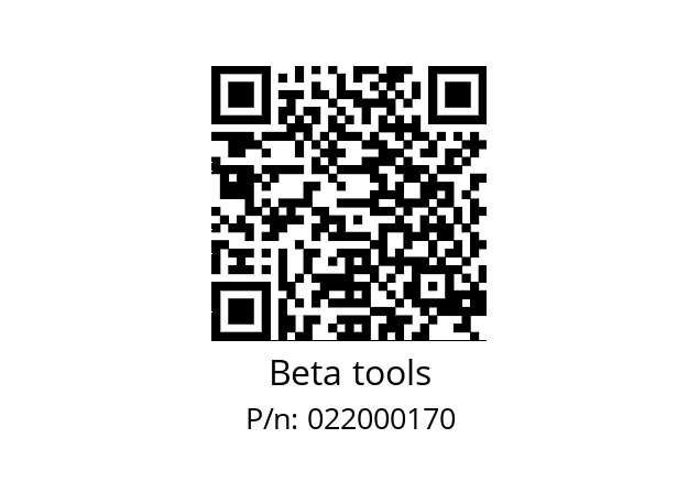   Beta tools 022000170