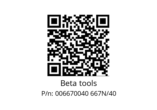   Beta tools 006670040 667N/40