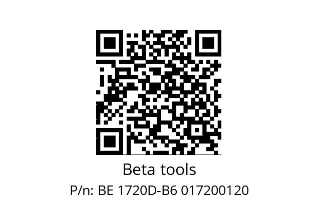   Beta tools BE 1720D-B6 017200120