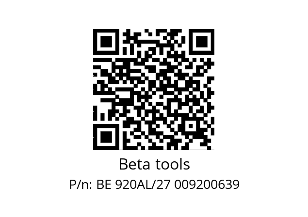   Beta tools BE 920AL/27 009200639