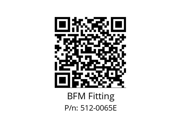   BFM Fitting 512-0065E