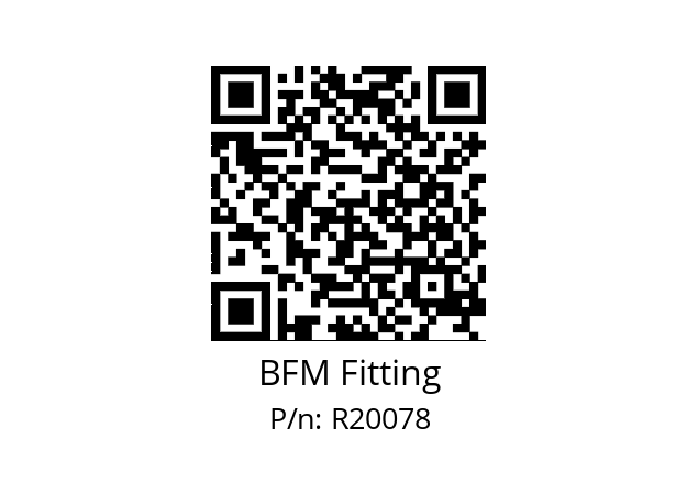   BFM Fitting R20078