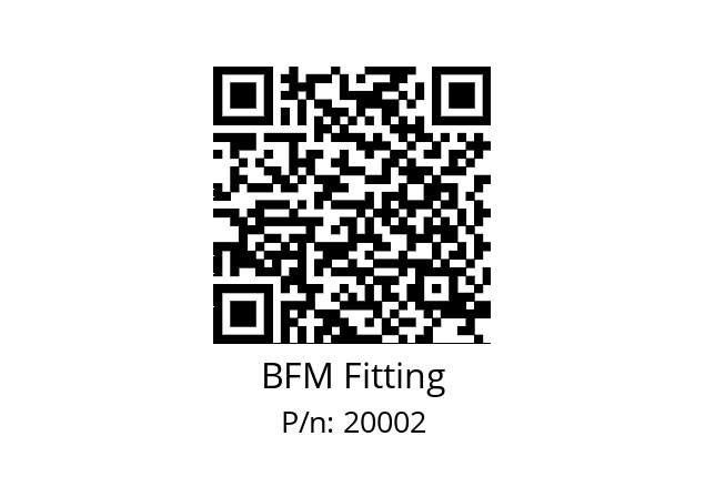   BFM Fitting 20002