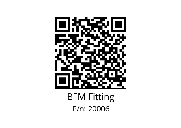   BFM Fitting 20006