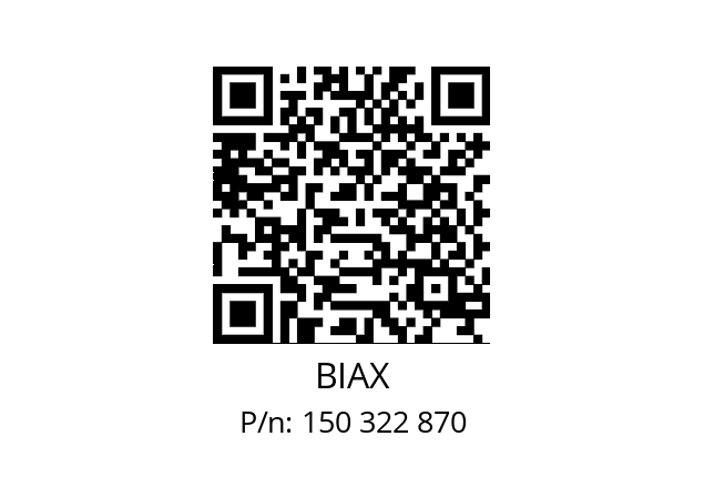   BIAX 150 322 870