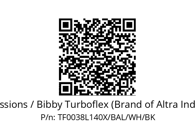   Bibby Transmissions / Bibby Turboflex (Brand of Altra Industrial Motion) TF0038L140X/BAL/WH/BK