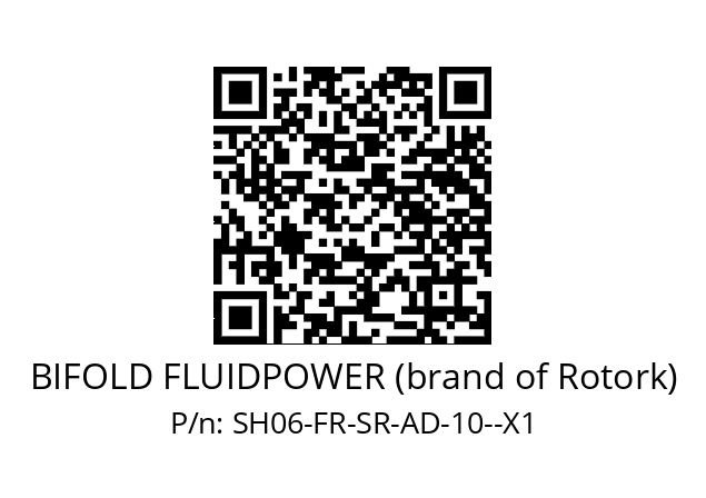   BIFOLD FLUIDPOWER (brand of Rotork) SH06-FR-SR-AD-10-­X1